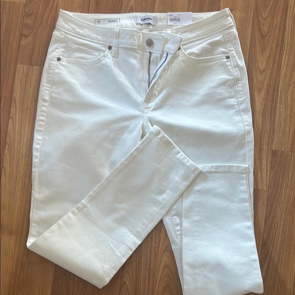 Sonoma Women's White Skinny Jeans